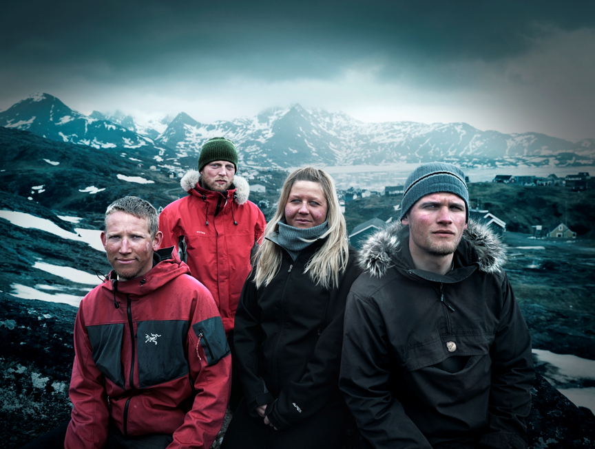 Ekspeditionsholdet - efter krydsningen af Indlandsisen