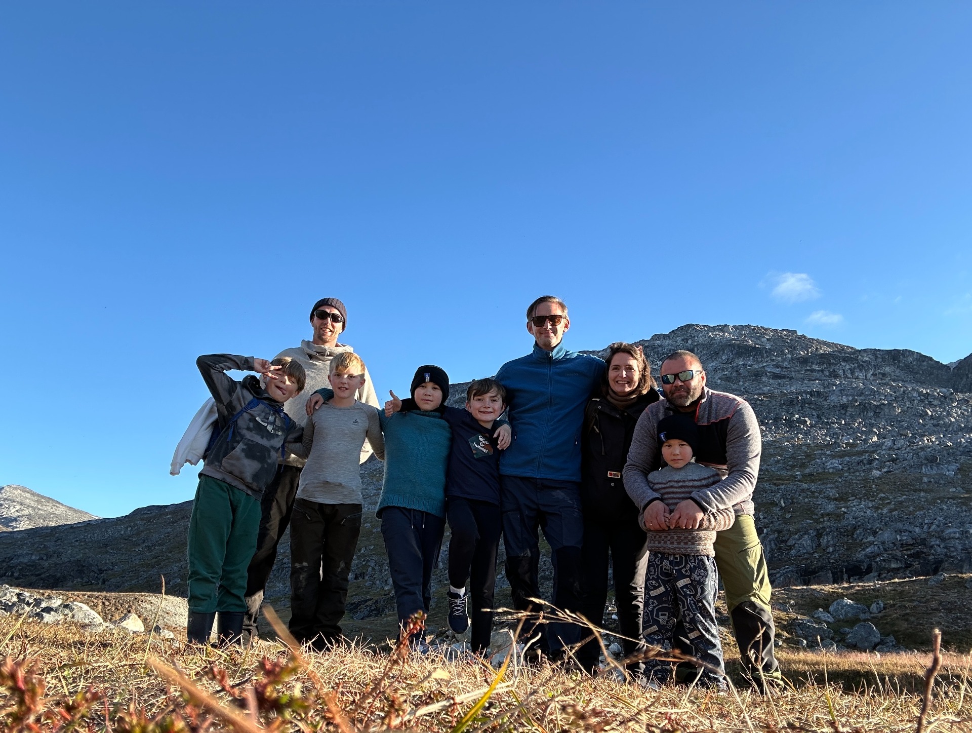 Holdet - fra venstre: Bjørn, mig, Felix,, Luke, Thor, Toke, Helle, Jake og Patrick